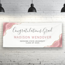 Roze Goud Agaat Felicitaties Afstuderen