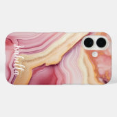 Roze Goud Agaat Moderne Stijlvolle Naam Case-Mate iPhone Case (Achterkant (horizontaal))