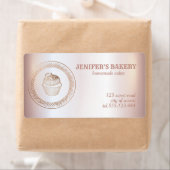 Roze goud Ambachtelijke cupcakes en verpakkingen Etiket (Insitu)