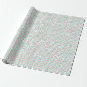 Roze Goud & Aqua Polka Dots Cadeaupapier (Uitgerold)
