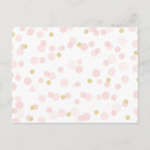 Roze & Goud Baby shower Raad de prijs Game Kaart (Achterkant)