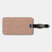 Roze goud bagagelabel (Achterkant horizontaal)