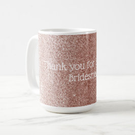 Roze Goud Bedankt Bruidsmeisje Koffiemok
