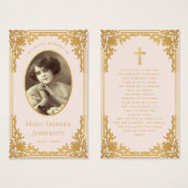 roze goud begrafenis gebed Kaart (Voorkant /achterkant)