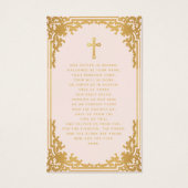 roze goud begrafenis gebed Kaart (Achterkant)