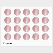 Roze Goud Blank Elegante Moderne Template Trendy Ronde Sticker (Vel)