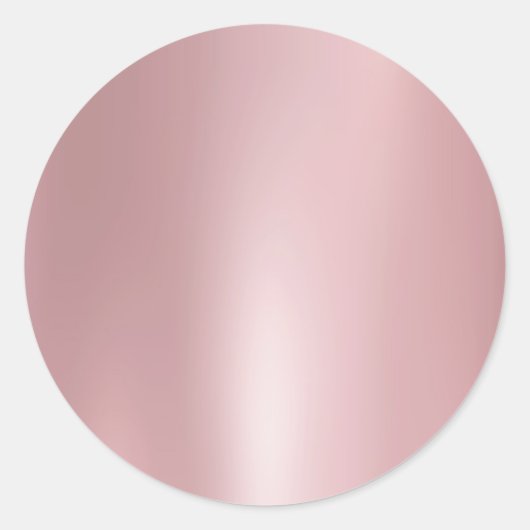 Roze Goud Blank Elegante Moderne Template Trendy Ronde Sticker (Voorkant)
