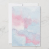 Roze Goud & Blauw Glitter Sprinkle Baby shower Kaart (Achterkant)