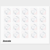 Roze Goud Blauw Groene Geometrische Baby Shower Vierkante Sticker (Vel)