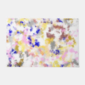 roze, goud, blauw, wit, goud, textielpatroon, deurmat (Voorkant)