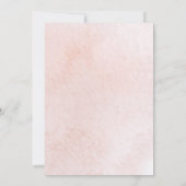 Roze Goud Bloemachtige Trouw Kaart (Achterkant)