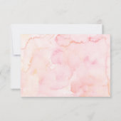 Roze Goud Bloemen Eerste Communie Dank u kaart (Achterkant)