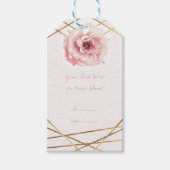 Roze & Goud Bloemen Glam Vrijgezellenfeest Party F Cadeaulabel (Voorkant)