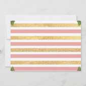 Roze Goud Bloemen Kroon Prinses Verjaardag Dank u Bedankkaart (Achterkant)