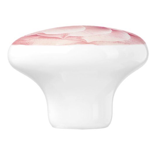 Roze & Goud Bloemen Pioen Bloem Glam Custom Bloeme Keramische Knop (Zijkant)