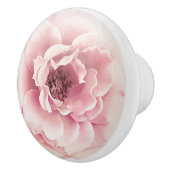 Roze & Goud Bloemen Pioen Bloem Glam Custom Bloeme Keramische Knop (Rechts)