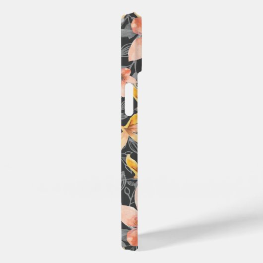 Roze & Goud Bloemen Poppies Gepersonaliseerd Case-Mate iPhone Case (Achterkant / Rechts)