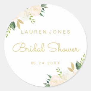 Roze Goud Bloemen Vrijgezellenfeest Sticker