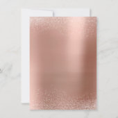 Roze Goud Blozen Glitters Zand Bruiloft Verjaardag Kaart (Achterkant)
