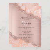 Roze Goud Blozen Roze Agaat Geode Glitters Sweet 1 Kaart (Voorkant / Achterkant)