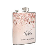 Roze goud blozen roze beste vriendinnen heupfles (Rechts)