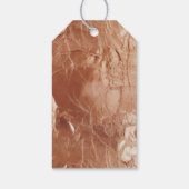 Roze Goud Blozen Roze Boho Herten Kerstmis Cadeaulabel (Achterkant)