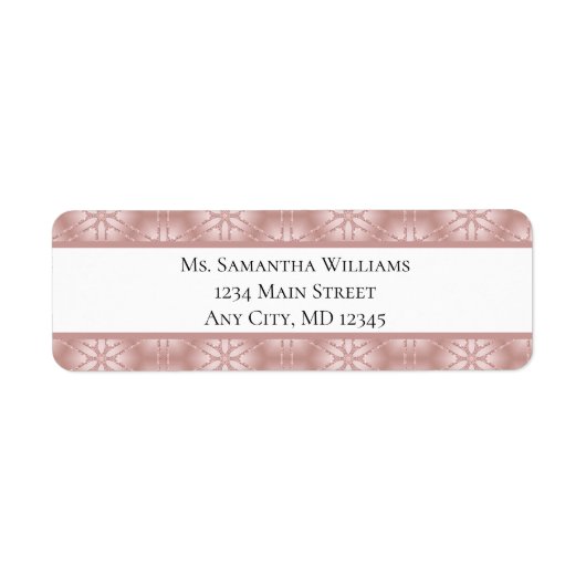 Roze Goud Blozen Roze Retouradres sticker (Voorkant)