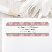 Roze Goud Blozende Roze Retouradres sticker (Insitu)