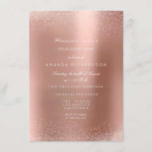 Roze Goud Blush Glitters Glanzend Zand Bruids Verj Kaart