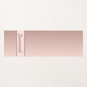 Roze goud blush naam modern elegant yogamat (Voorkant (horizontaal))