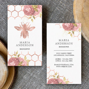 Roze Goud Blush Roze Bloem Bij Imker Visitekaartje