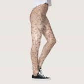 Roze Goud Blush Roze Glam Glitter Chic Leggings (Rechts)