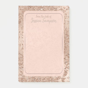 Roze Goud Blush Roze Glam Glitter Crackle Chic Post-it® Notes