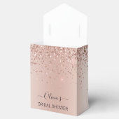 Roze Goud - Blush Roze Glitter Bruiloftsfeest Bedankdoosjes (Geopend)