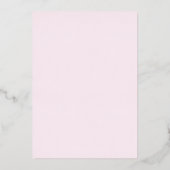 Roze Goud, Blush Roze Jurk Quinceanera Echt Folie Uitnodiging (Achterkant)