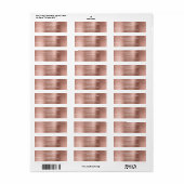 Roze Goud - Blush Roze Moderne Bruiloft Etiket (Full Sheet)