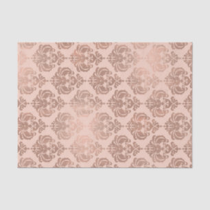 Roze Goud Blush Roze Moderne Glam Damast Tissuepapier