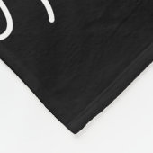 Roze Goud - Blush Roze Zwart Glitter Monogram Naam Fleece Deken (Hoek)