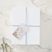 Roze Goud Boho Bloemen Pampas Grass Vrijgezellenfe Cadeaulabel (Met Touw)