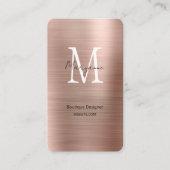 Roze Goud Boutique Modern Visitekaartje (Voorkant)