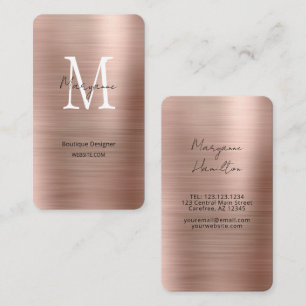 Roze Goud Boutique Modern Visitekaartje