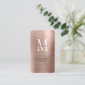 Roze Goud Boutique Modern Visitekaartje (Staand voorkant)