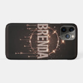 💖 Roze Goud “Brenda” Glow Diamant Drip Glitter Case-Mate iPhone Case (Achterkant (horizontaal))
