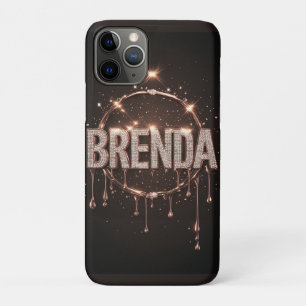 💖 Roze Goud “Brenda” Glow  Diamant Drip Glitter Case-Mate iPhone Case