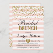 Roze Goud Bruids Brunch Uitnodigingen Kaarten Mimo (Voorkant / Achterkant)