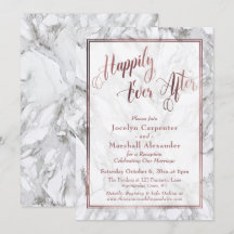 Roze Goud Calligrafie Gelukkig Eever Naar Marmer