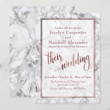 Roze Goud Calligrafie Hun Trouwen Marmer