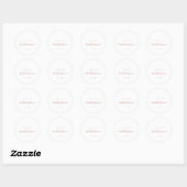 Roze Goud Calligraphy Bruiloft Feest Favor Ronde Sticker (Vel)