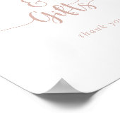 Roze Goud Calligraphy Kaarten en Cadeaus Bord Poster (Hoek)