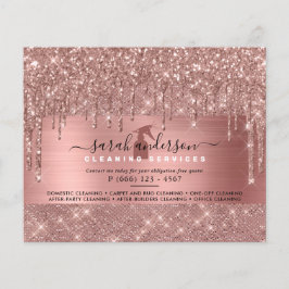 Roze Goud Chic Schoonmaak Diensten Flyer